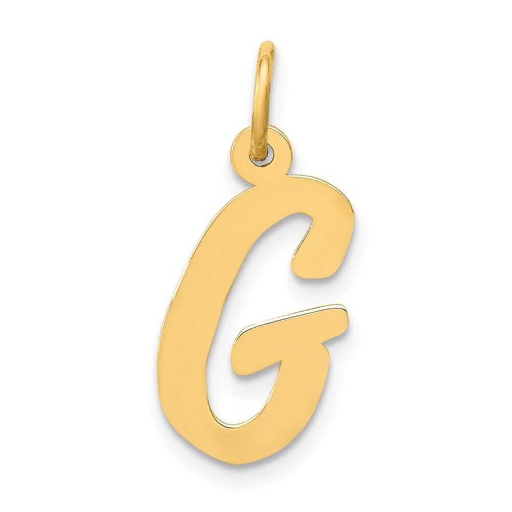 14k Yellow Gold, Madison Collection, Medium Script Initial G Pendant